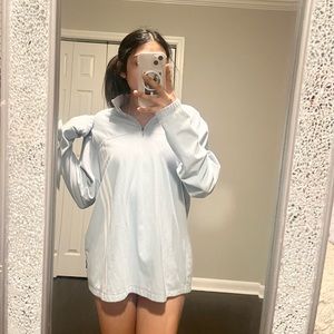 baby blue adidas quarter zip !